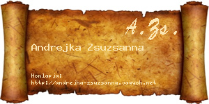 Andrejka Zsuzsanna névjegykártya